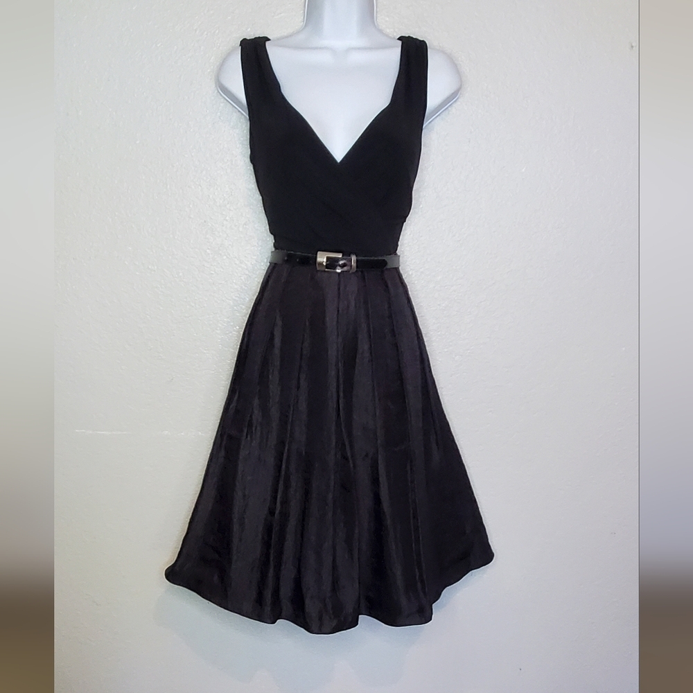 Evan Picone Black Midi Dress
